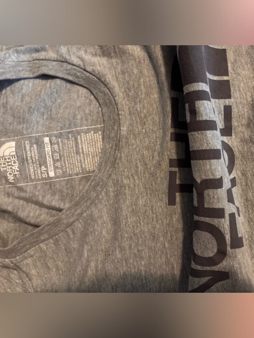 The North Face Heather Gray Logo T-Shirt - Picture 6 of 6